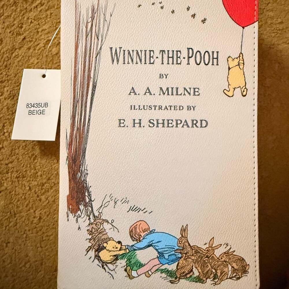 Winnie-the-Pooh Illustrated Book Cover Clutch Bag